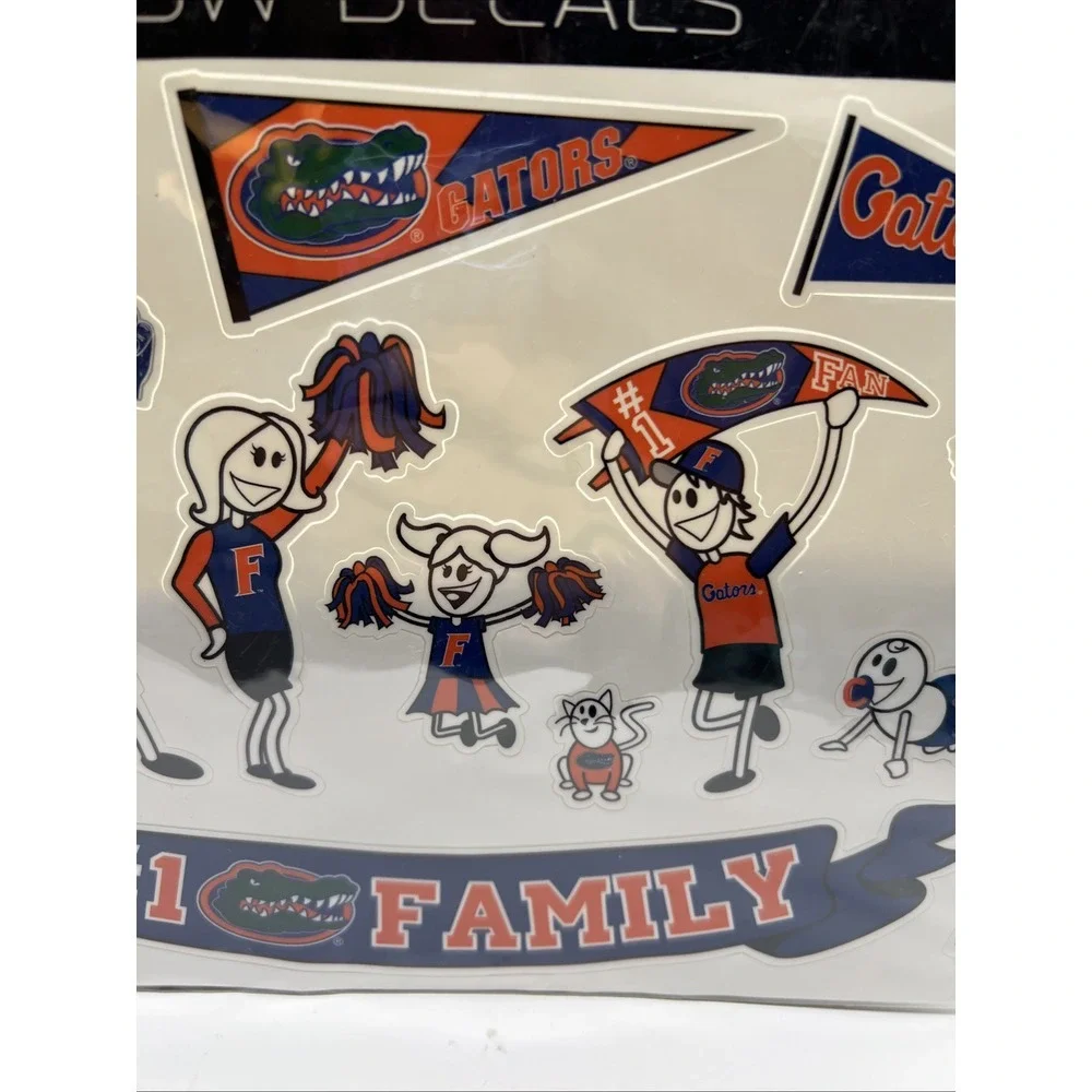 UNIVERSITY OF‎ FLORIDA GATORS FAMILY WINDOW DECAL SHEET NEW Large Sheet